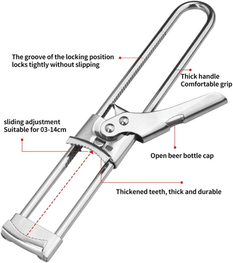 ProCover Jar Opener for Weak Hands, New Adjustable Stainless Steel Can Opener, Jar Gripper Tight Lid Opener, Kitchen Gadgets, Easy Jar Opener for the Elderly and Children - Image 5